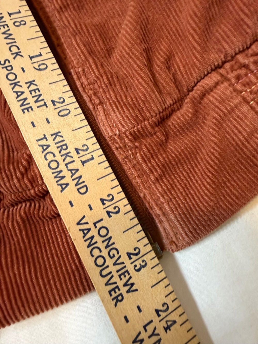 Marc Jacobs Vintage Corduroy Bomber Jacket Puff Sleeve Full Zip Rust Orange 6 - Picture 7 of 9